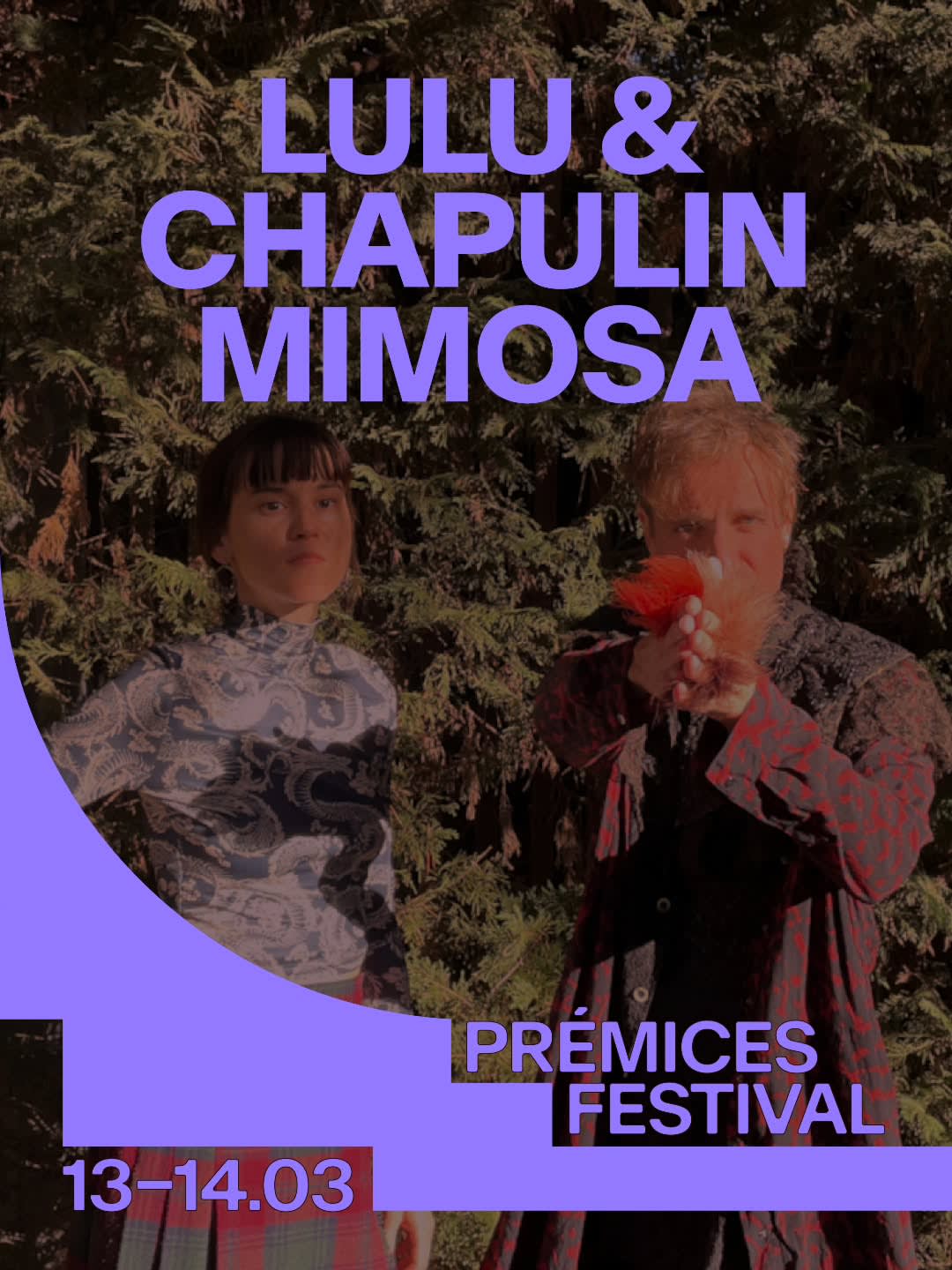 Affiche de l'événement LULU & CHAPULIN MIMOSA - Prémices Festival, Concert le 13 mars 2026.