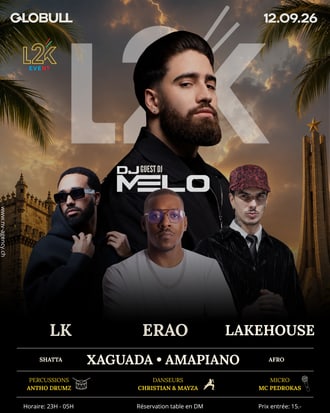 Affiche de l'événement L2K, DJ set le 12 septembre 2026.