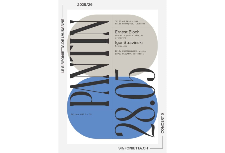 Affiche de l'événement Sinfonietta de Lausanne, Concert le 28 mai 2026.