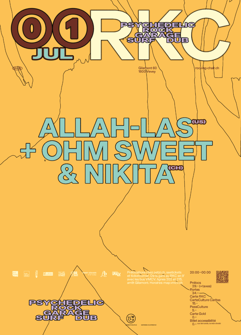 Affiche de l'événement Allah-Las (US) + Ohm Sweet & Nikita (CH), Concert le 1 juillet 2026.