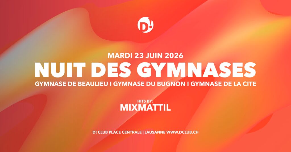 Affiche de l'événement LA NUIT DES GYMNASES, Soirée à thème le 23 juin 2026.