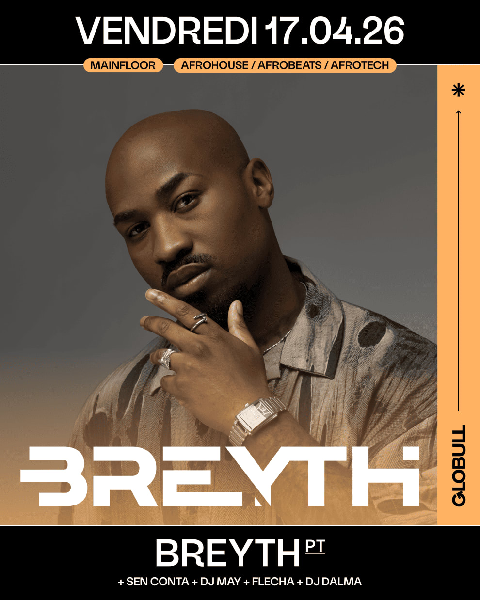 Affiche de l'événement Breyth (PT) : Afro House, Afro beats & Afro tech, DJ set le 17 avril 2026.