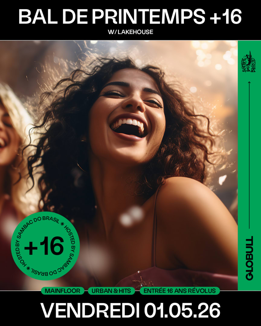 Affiche de l'événement Le Bal de la rentrée +16, Soirée à thème le 1 mai 2026.