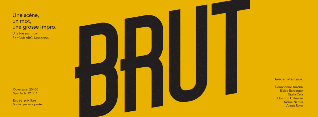 Affiche de l'événement BRUT, Humour le 28 mai 2026.