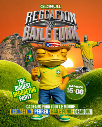 Affiche de l'événement The Biggest Reggaeton Party – 🇧🇷 BAILE FUNK VS REGGAETON 🇵🇦, Soirée à thème le 15 août 2026.