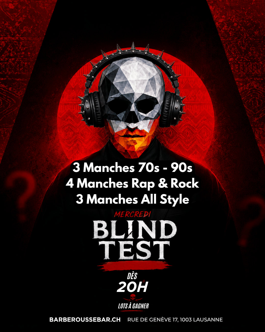 Affiche de l'événement Blind Test du Barberousse, Blind test le 23 septembre 2026.