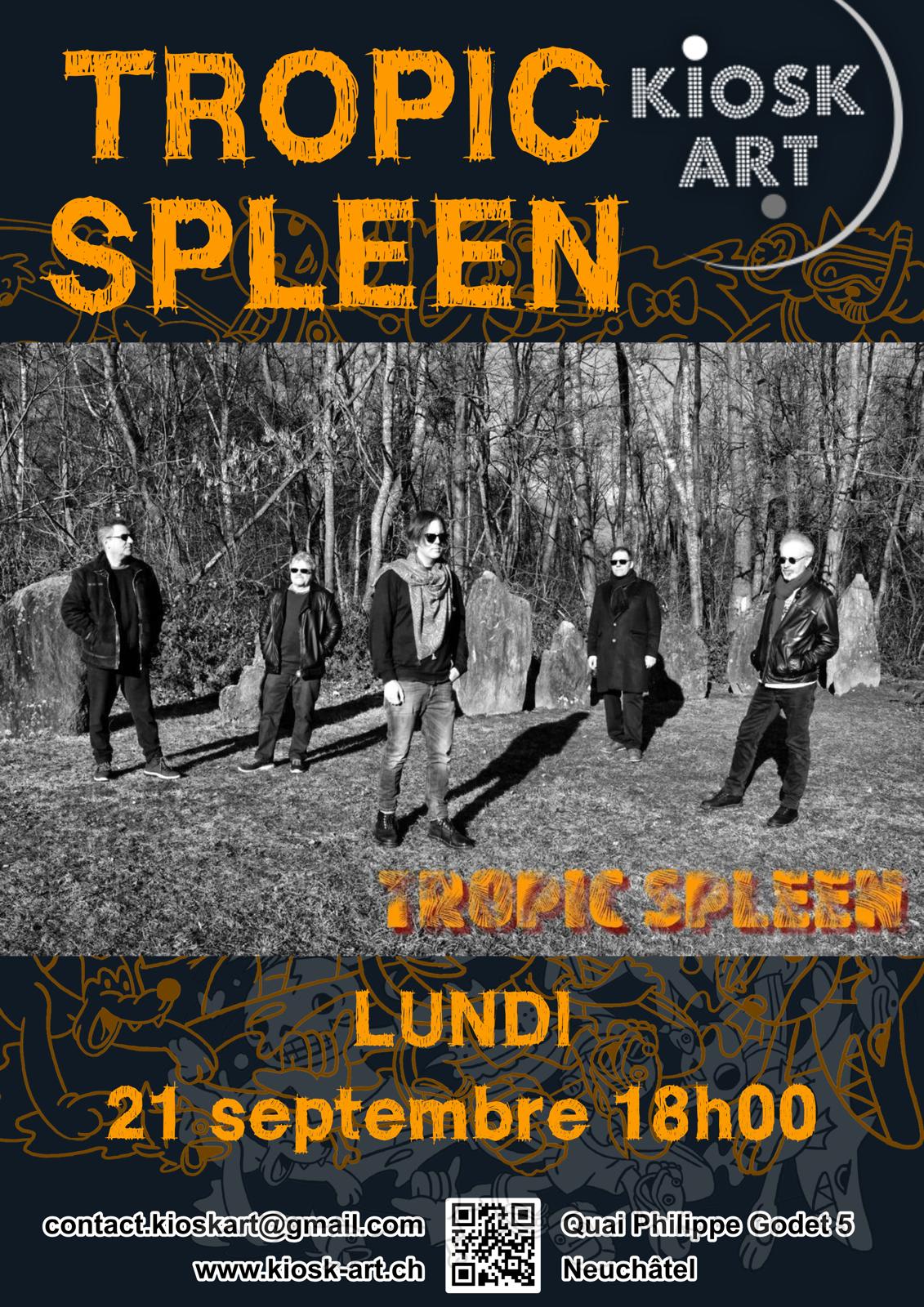 Affiche de l'événement Tropic Spleen, Concert le 21 septembre 2026.