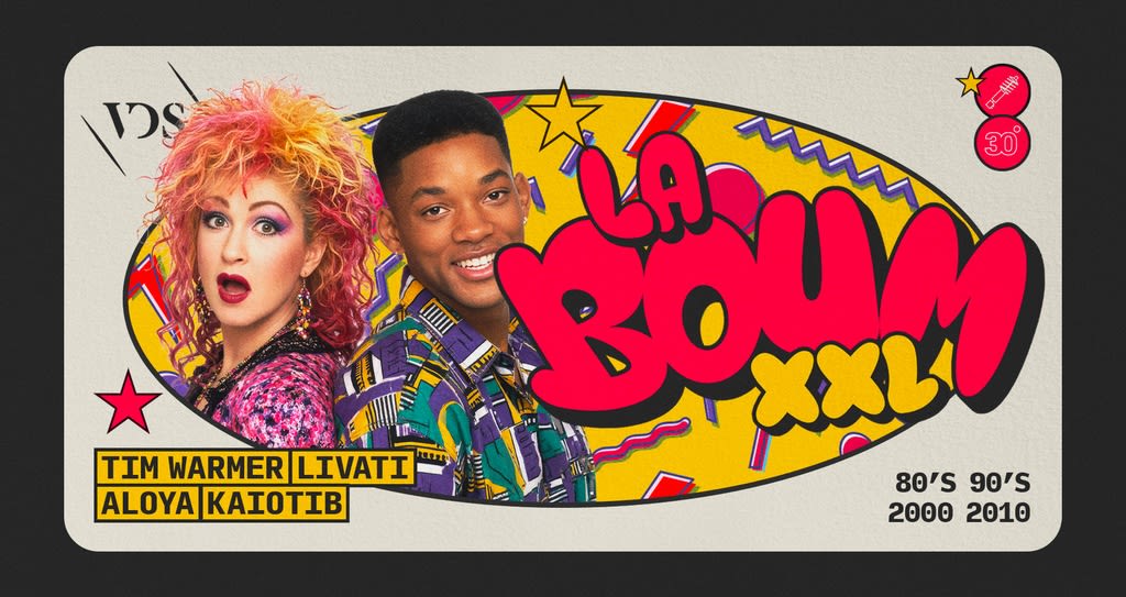 Affiche de l'événement LA BOUM XXL, DJ set le 12 septembre 2026.