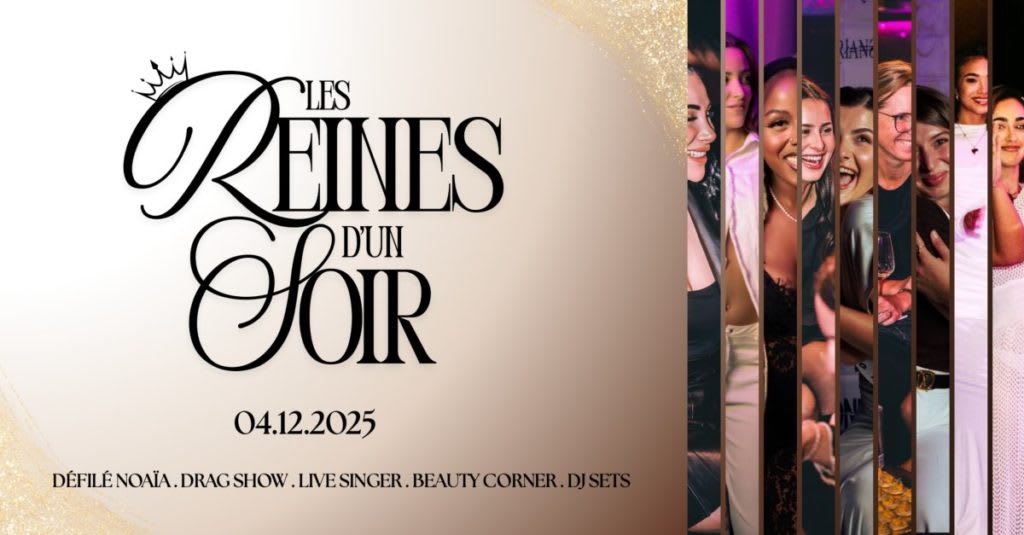 Affiche de l'événement Les Reines d’un Soir, Soirée à thème le 4 décembre 2025.