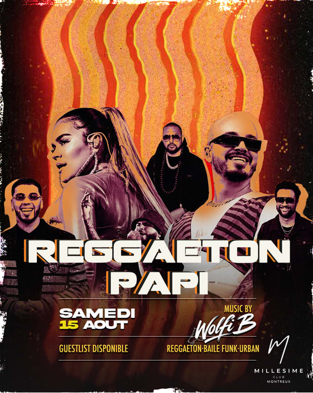 Affiche de l'événement REGGAETON PAPI, Soirée à thème le 15 août 2026.