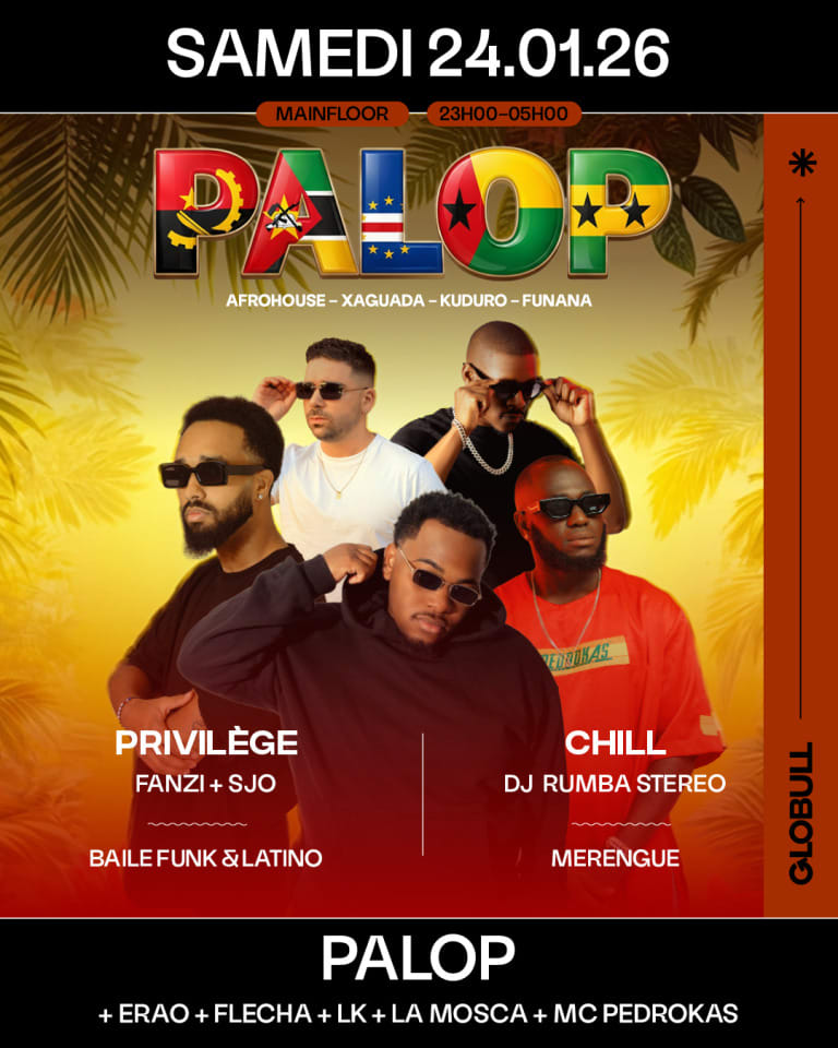 Affiche de l'événement PALOP : AFROHOUSE - XAGUADA - KUDURO - FUNANA, DJ set le 24 janvier 2026.