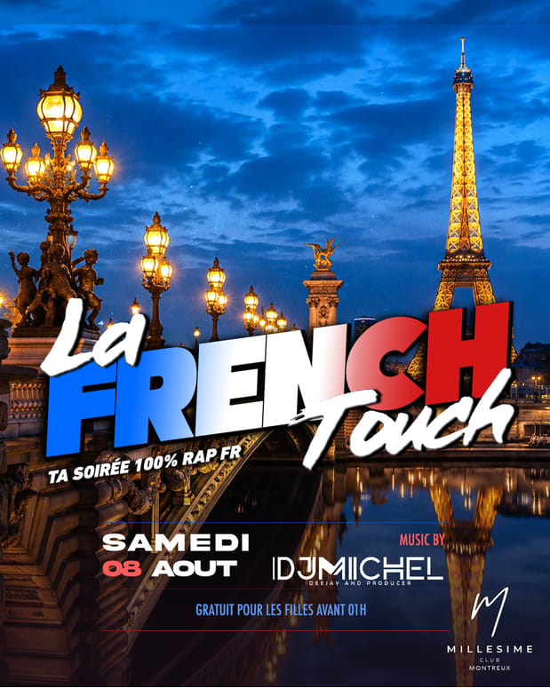 Affiche de l'événement LA FRENCH TOUCH, DJ set le 8 août 2026.