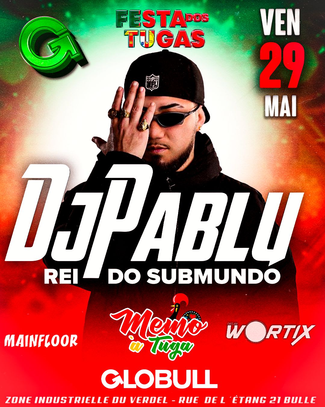 Affiche de l'événement FESTA DOS TUGAS, Soirée à thème le 29 mai 2026.