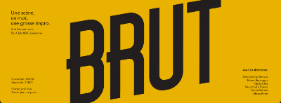 Affiche de l'événement BRUT, Humour le 24 septembre 2026.