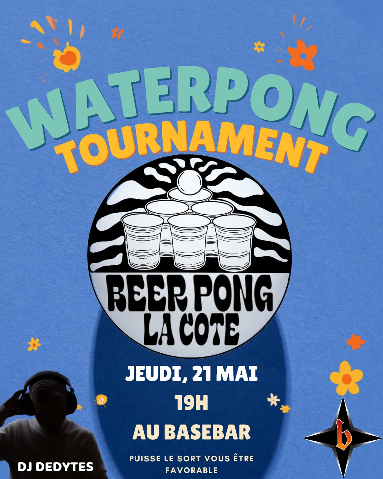 Affiche de l'événement Waterpong, Jeux  le 21 mars 2026.