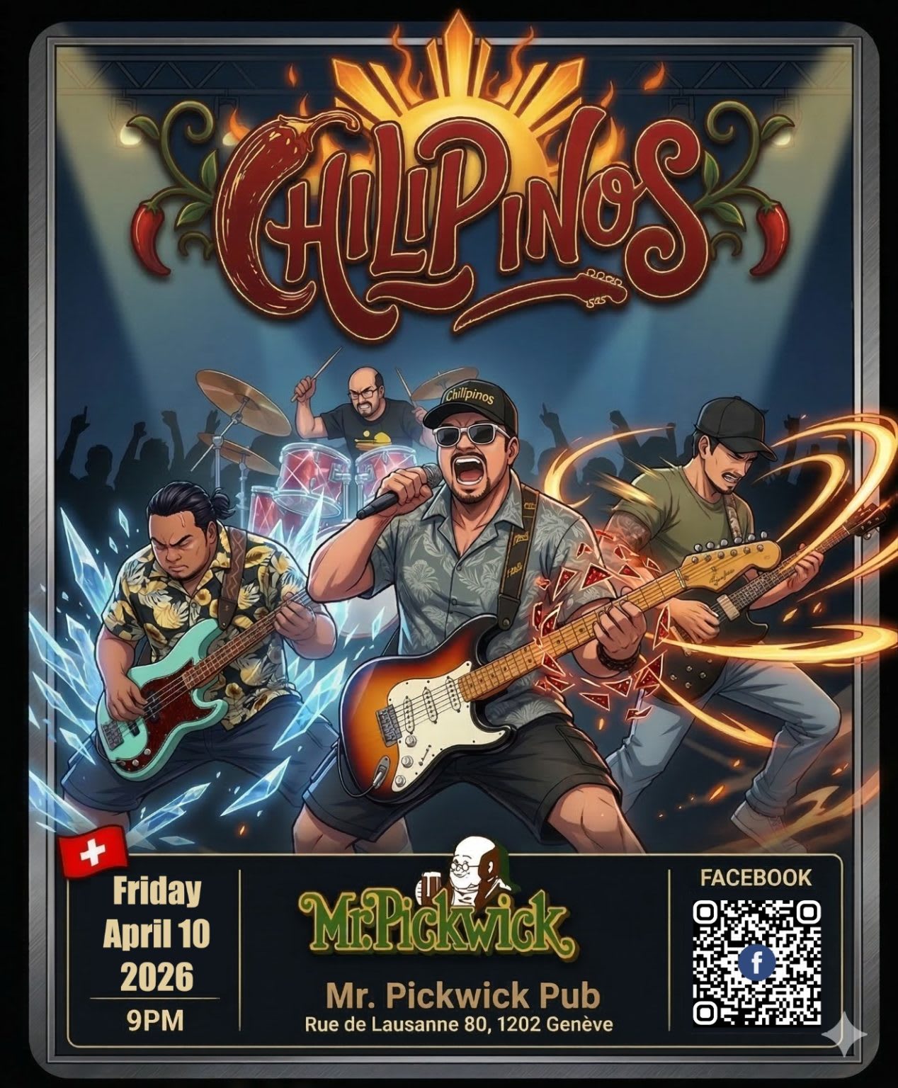 Affiche de l'événement Chilipinos, Concert le 10 avril 2026.