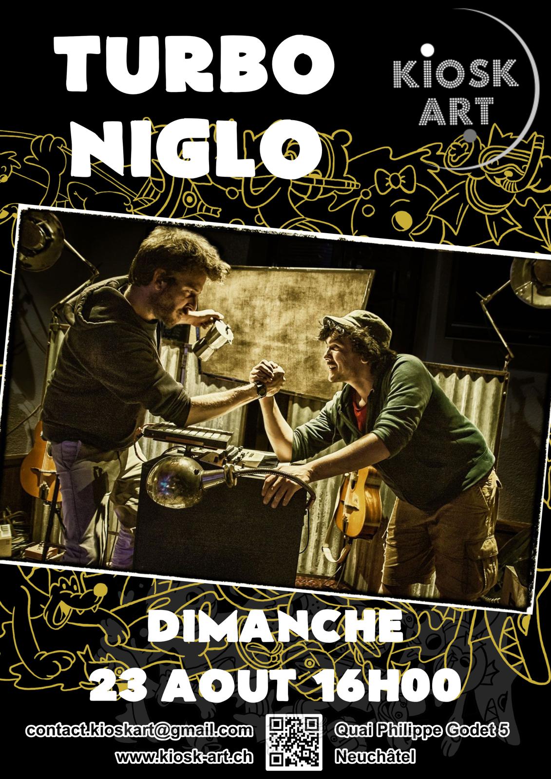 Affiche de l'événement Turbo Niglo, Concert le 23 août 2026.