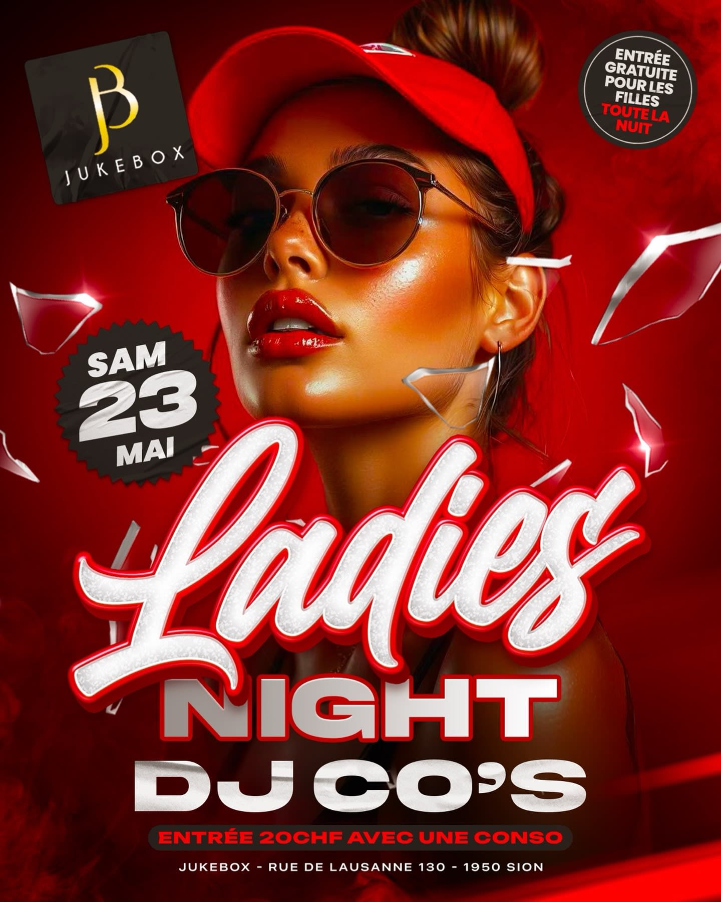 Affiche de l'événement Ladies Night, DJ set le 23 mai 2026.