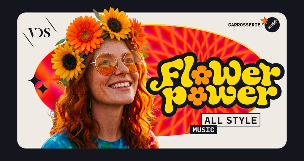 Affiche de l'événement  Flower Power, Soirée à thème le 11 juillet 2026.