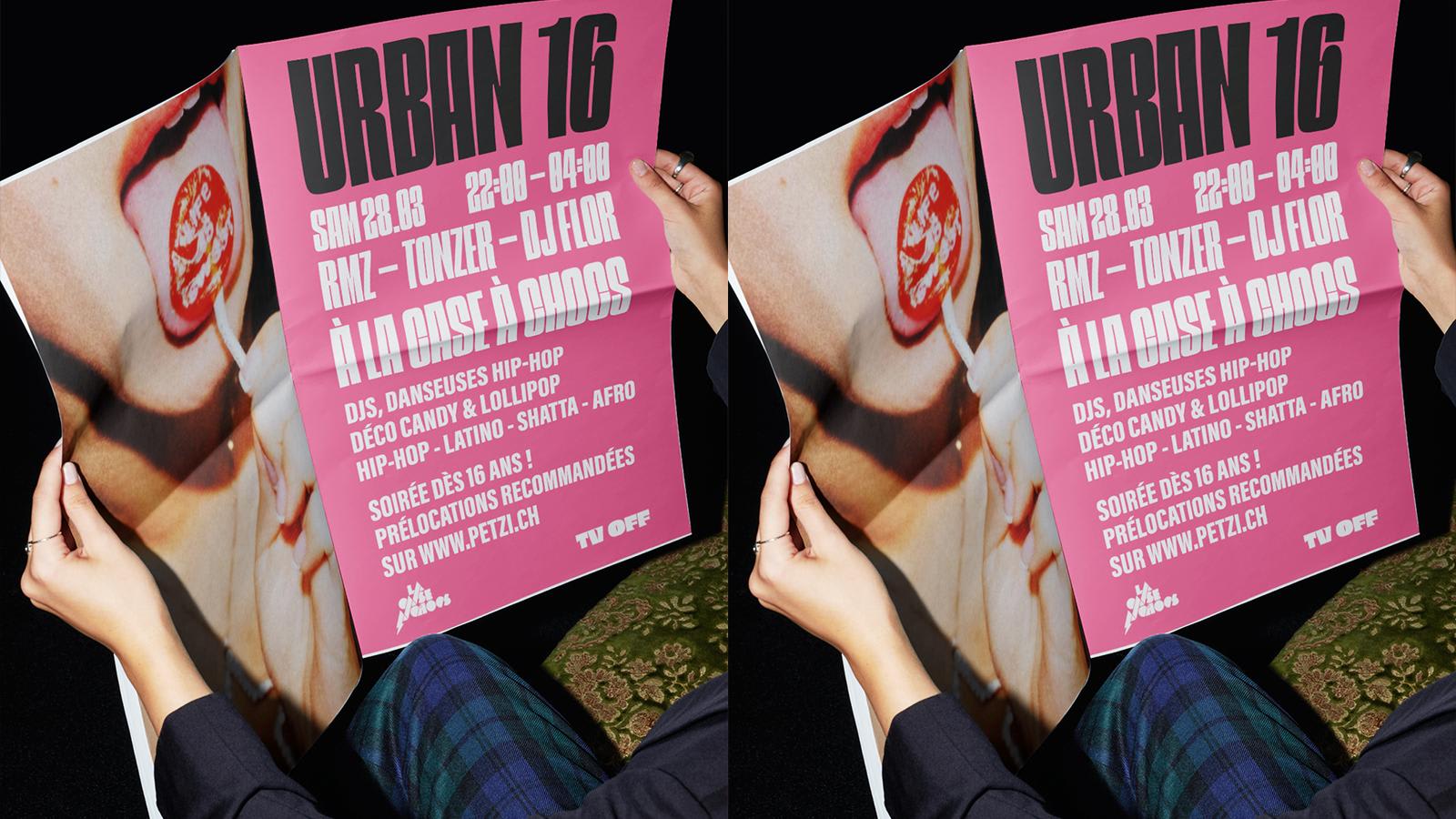 Affiche de l'événement URBAN 16, DJ set le 28 mars 2026.
