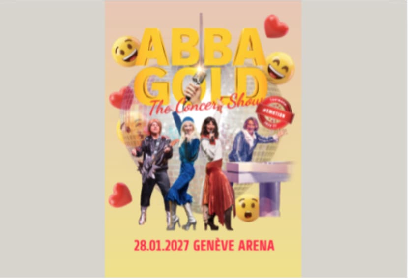 Affiche de l'événement ABBA GOLD, Concert le 28 janvier 2027.