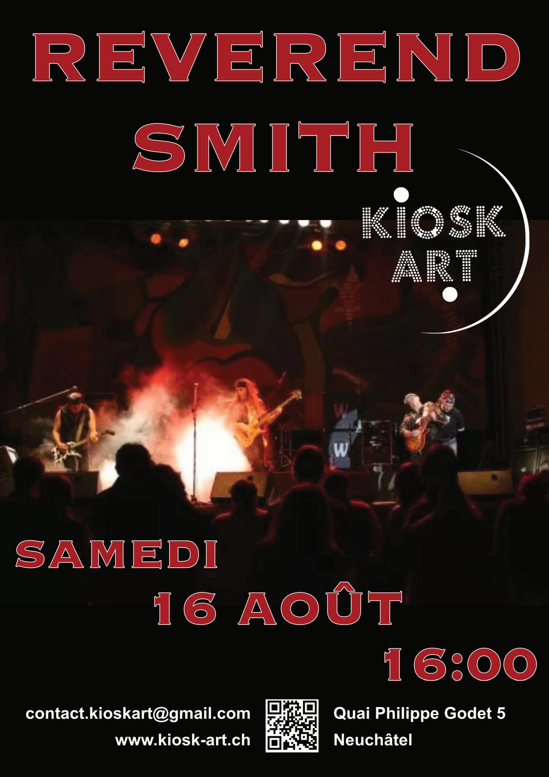 Affiche de l'événement Reverend Smith, Concert le 16 août 2025.
