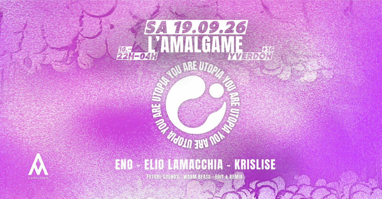 Affiche de l'événement UTOPIA, DJ set le 19 septembre 2026.