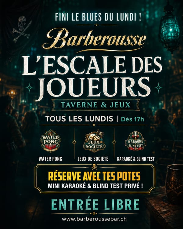 L'ESCALE DES JOUEURS - Barberousse, 1003 Lausanne