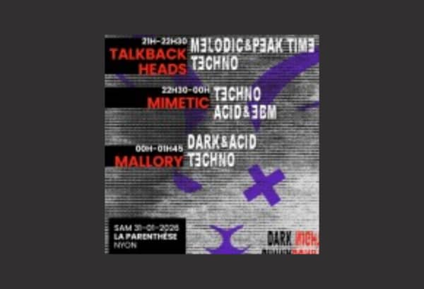 DARK BUNNY NIGHT # 8 – Are we truly free ? – Techno - La Parenthèse, Nyon