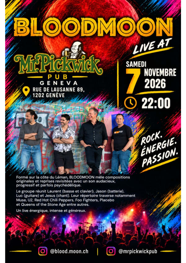 Bloodmoon · Live at Mr Pickwick - Mr. Pickwick Pub, Genève