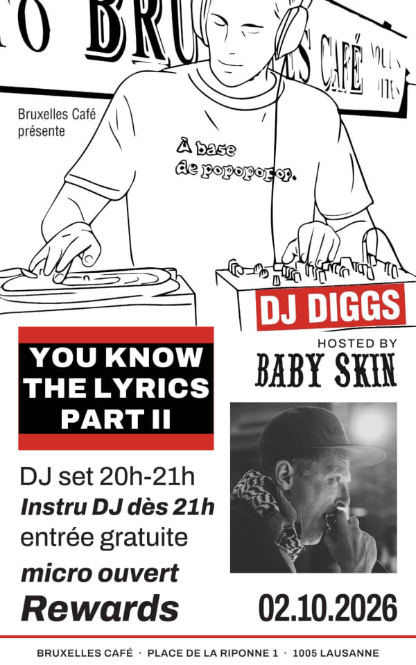 You Know The Lyrics - Bruxelles Café, 1005 Lausanne