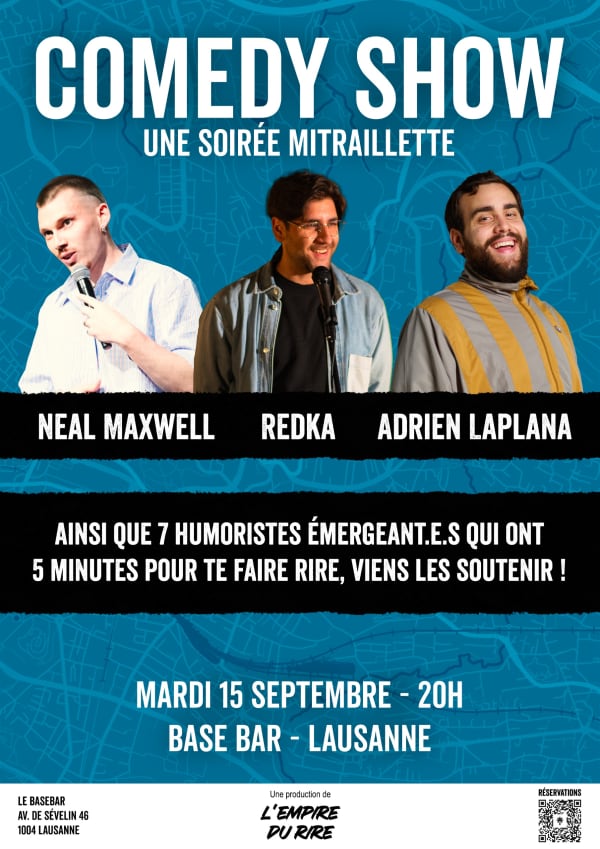 Comedy Show - Une soirée mitraillette - Base Bar, 1004 Lausanne