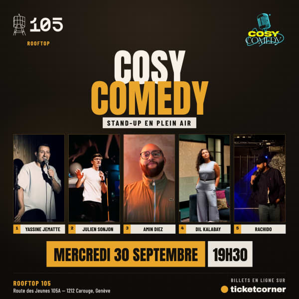 COSY COMEDY - Rooftop 105, Genève
