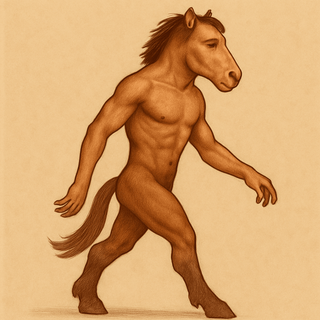 Instead of a horse's head, you need something in between a human and a horse's h