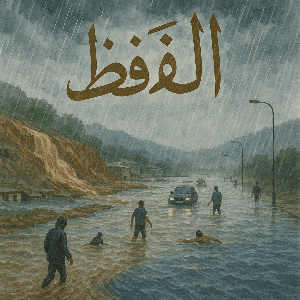 You picture a lot of rain falling from the sky, flooding the land, and then some