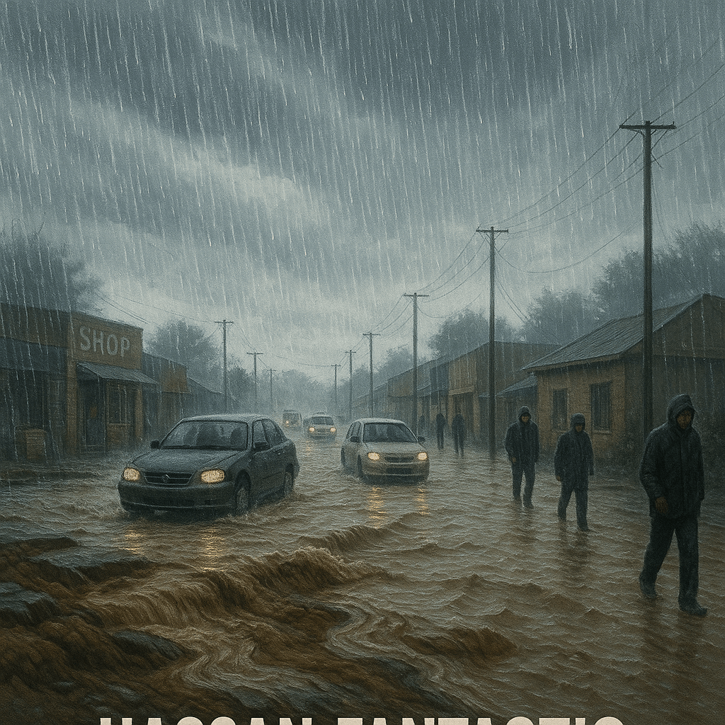 You picture a lot of rain falling from the sky, flooding the land, and then some