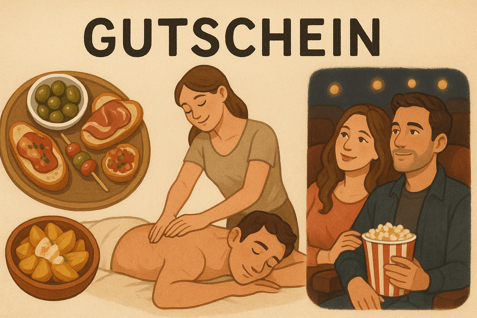 Erstelle mir ein Bild, welches als Gutschein genutzt werden soll. Das Bild ist e