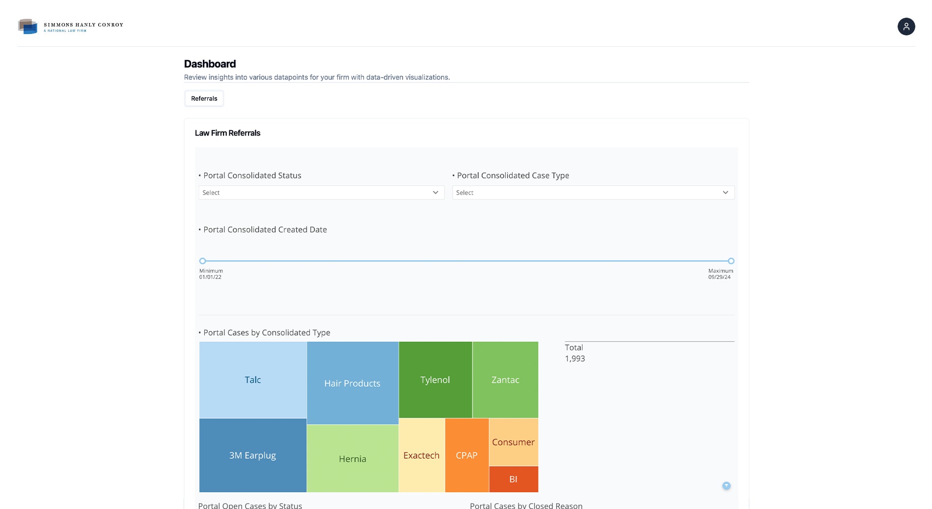 Simmons Referrals Portal preview