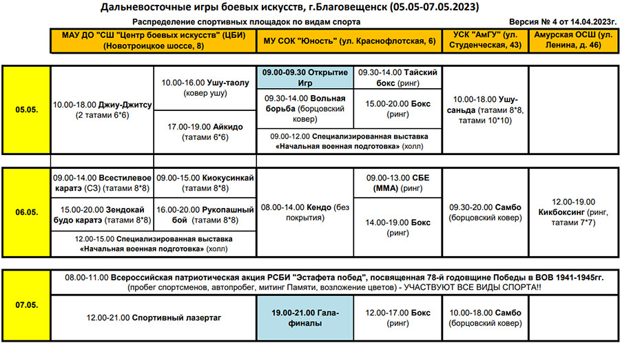 Программа на 1 благовещенск