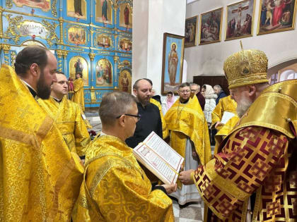 В воскресный день, архиепископ Лукиан совершил диаконскую хиротонию чтеца Эдуарда Кузнецова
