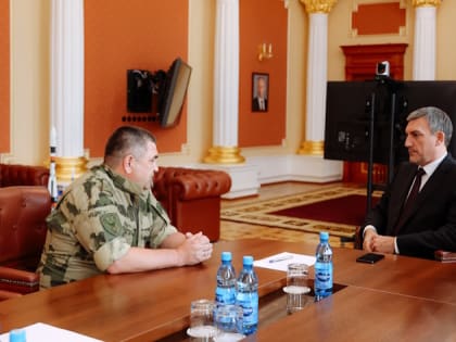 Губернатор Василий Орлов встретился с главой амурского управления Росгвардии Петром Рыбаковым