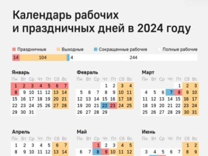 Кабмин утвердил выходные 2024 года