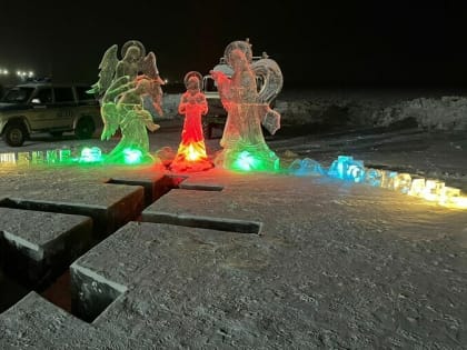 Ледовые фигуры у иордани в Благовещенске будут светиться все выходные. В какое время?