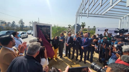 Estrena Tijuana Innovadora jardín escultórico en memoria de víctimas de Covid-19