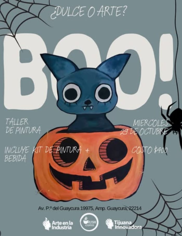 Invitan a taller de pintura con temática de Halloween "El Arte es para Todos"