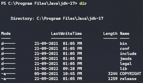 JDK folder structure