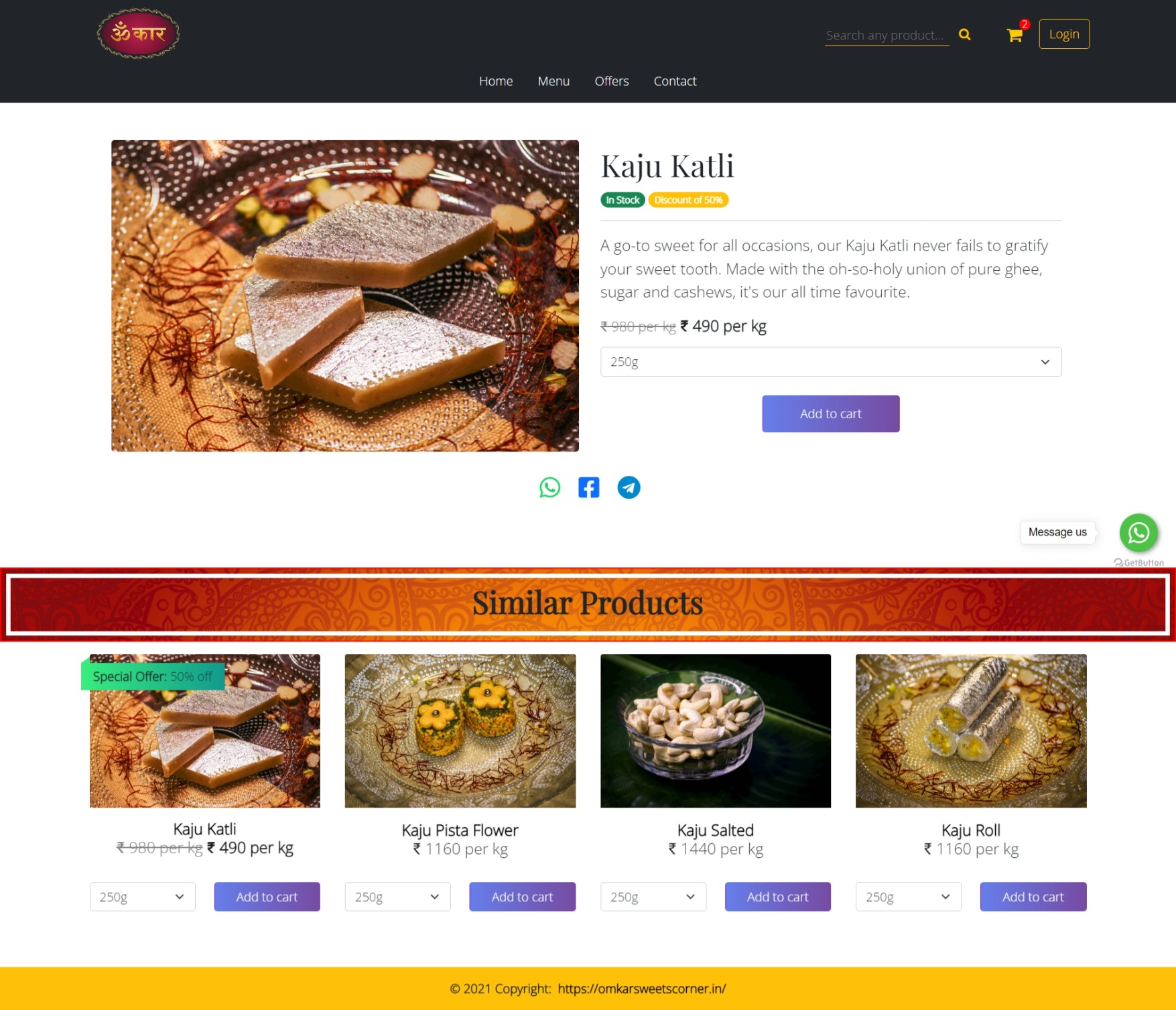 product page