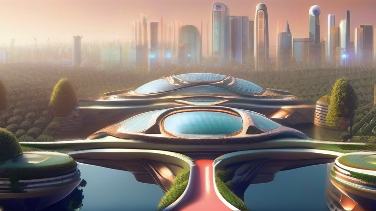 AI-generated utopian future