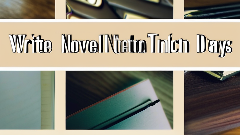 How to Write a Novel in 30 Days