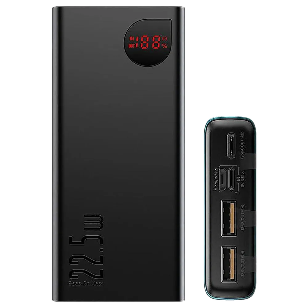 baseus adaman metal digital display quick charge power bank 22.5w